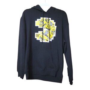 Pac-Man Black Graphic Pullover Hoodie Large Bandai Namco